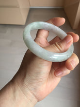 Load image into Gallery viewer, 57.8mm certified 100% certified natural light green white fresh air jadeite jade bangle PC251-0569