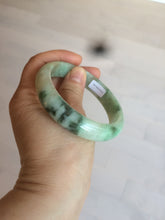 Load image into Gallery viewer, 59.5mm certified Type A 100% Natural sunny green Jadeite bangle AX76-6145