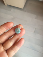 Load image into Gallery viewer, 11-13.7mm Type A 100% Natural dark green gray(油青) Abacus-Bead Peace and Safety Guardian Donuts Buckle jadeite Pendant group PA206(add on item)