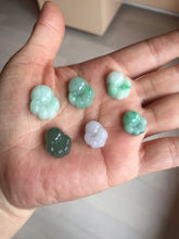 Load image into Gallery viewer, 100% Natural type A sunny green/purple doggy paw Jadeite Jade pendant AX146