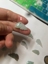 Load image into Gallery viewer, 100% Natural sunny green/white/ice clear/brown jadeite Jade baby dolphin pendant AX30 add on item