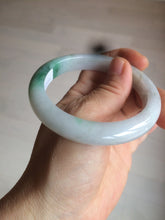 Load image into Gallery viewer, 56.4mm certificated Type A 100% Natural sunny green/white Jadeite Jade bangle Z130-2353