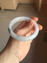 Load image into Gallery viewer, 58.5mm certified Type A 100% Natural white light green purple Jadeite Jade bangle PF68-0501