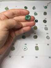Load image into Gallery viewer, Type A 100% Natural Icy Watery Green Blue Yellow Freeform Light Heart Free Soul Design Jadeite Jade Pendant Group BS125