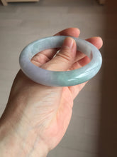 Load image into Gallery viewer, 57mm certified 100% natural Type A icy light green/purple jadeite jade bangle PE5-0306