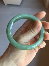 Load image into Gallery viewer, 57.5mm Certified Type A 100% Natural Oily Dark Green Gray Black(油青) Jadeite Jade Bangle PE106-7160