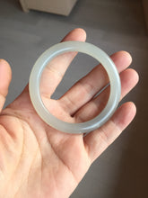 Load image into Gallery viewer, 50.8mm Certified 100% Natural icy white gray with flying snow nephrite jade bangle HN46-9154