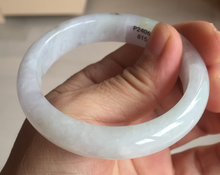 Load image into Gallery viewer, 51.5mm certified 100% natural type A icy watery light green/purple jadeite jade bangle BQ1-8154