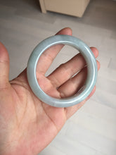 Load image into Gallery viewer, 55.2mm Certified Type A 100% Natural light green Jadeite Jade bangle E91-9415