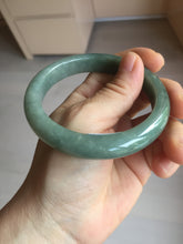 Load image into Gallery viewer, 58.8mm Certified type A 100% Natural oily dark green (老油青) gray black Mountains Afar (远山)Jadeite bangle PH240-1627