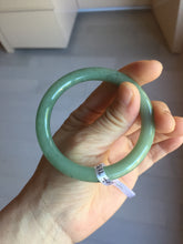 Load image into Gallery viewer, 54.5mm Certified Type A 100% Natural Oily Dark Green Gray Black(油青) round cut Jadeite Jade Bangle PE103-7157