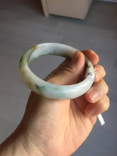 Load image into Gallery viewer, 57.6mm certified type A 100% Natural brown/balck/white jadeite jade bangle C72-4152