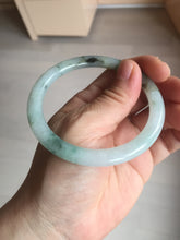 Load image into Gallery viewer, Sold! please don't order. THanks. 57mm certified type A 100% Natural green/brown/purple slim round cut jadeite jade bangle GL38-6-9010