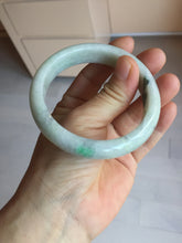 Load image into Gallery viewer, 56.8mm certified Type A 100% Natural sunny green light green Jadeite Jade bangle D140-4008