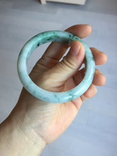 Load image into Gallery viewer, 55.5mm Certified Type A 100% Natural light green purple with floating flowers Jadeite bangle AY129-6645
