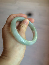 Load image into Gallery viewer, 57.3 mm Certified Type A 100% Natural green/gray Jadeite Jade bangle AZ69-0347
