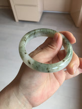 Load image into Gallery viewer, 56.4mm Certificated dark green/black/white with floating seaweed jadeite jade bangle BP21-4072