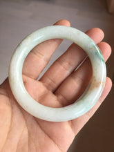 Load image into Gallery viewer, 53.5mm certified natural 100% natural Type A light green red round cut jadeite jade bangle BP22-7250