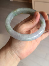 Load image into Gallery viewer, 61mm Certified Type A 100% Natural white/light purple/brown/yellow/gray (FU LU SHOU) Jadeite Jade bangle BF106-8636