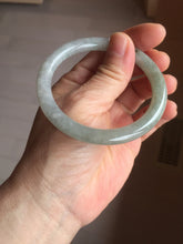 Load image into Gallery viewer, 54.2mm Certified Type A 100% Natural light green/purple/gray round cut Jadeite bangle J146-3897