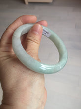 Load image into Gallery viewer, 58.8mm Certified Type A 100% Natural icy watery green white Jadeite Jade bangle BH86-9115
