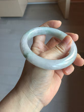 Load image into Gallery viewer, 60.5mm Certified Type A 100% Natural icy watery green/purple chubby Jadeite Jade bangle PB244-9527