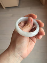 Load image into Gallery viewer, 46mm Certified Type A 100% Natural icy watery light green white clear Jadeite Jade bangle BS88-6685