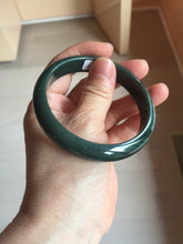 Load image into Gallery viewer, 59mm Certified Type A 100% Natural dark green/blue/gray/black Guatemala Jadeite bangle BS144-6408