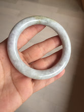 Load image into Gallery viewer, 56.7mm Certified 100% natural Type A white/purple/brown/yellow chubby round cut jadeite jade bangle BQ37-5803