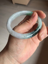 Load image into Gallery viewer, 51.5mm certified Type A 100% Natural sunny green purple oval Jadeite Jade bangle BN43-5137