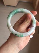 Load image into Gallery viewer, 60.5mm certified Type A 100% Natural light green sunny green light purple Jadeite Jade bangle BK140-5278