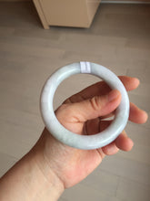 Load image into Gallery viewer, 56.2mm certified 100% natural light green/white/purple chubby round cut jadeite jade bangle BS37-(5563)
