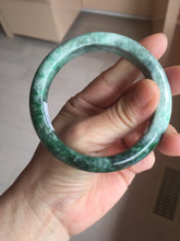 Load image into Gallery viewer, 57.5mm Certified Type A 100% Natural Sunny Green, Deep Forest Green, Gray & Black Jadeite Jade Bangle AZ159-4038