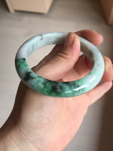 Load image into Gallery viewer, 54.6mm certified Type A 100% Natural sunny green white purple Jadeite Jade bangle BQ46-4148