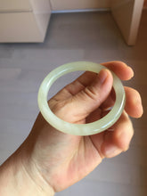 Load image into Gallery viewer, 53.6mm Certified 100% Natural icy watery Crystal Sugar Yellow White(黄冰糖) Nephrite Bangle HN156-9688
