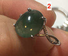 Load image into Gallery viewer, 100% natural type A icy watery green dark green four-prong jadeite jade ring group BP144