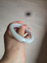 Load image into Gallery viewer, 57mm certified 100% natural type A light green/white jadeite jade bangle AX83-5063