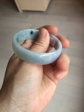 Load image into Gallery viewer, 49mm Certified Type A 100% Natural sunny purple white Jadeite Jade bangle PJ110-1021