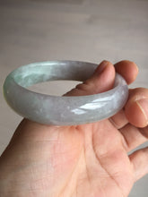 Load image into Gallery viewer, 51.5mm certified 100% natural type A light purple sunny green yellow oval jadeite jade bangle BL77-8666