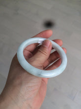 Load image into Gallery viewer, 57mm certified 100% natural light green/white jadeite jade bangle AX81-0308