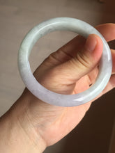 Load image into Gallery viewer, 58.7mm certified Type A 100% Natural icy watery green/purple Jadeite Jade bangle AU17-0866