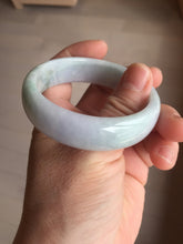 Load image into Gallery viewer, 53.5mm certified type A 100% Natural light green purple white Jadeite Jade bangle J150-6018