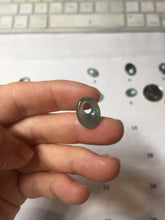 Load image into Gallery viewer, 15mm Type A 100% Natural Icy Watery Light Green Dark Green Gray Guatemala Jadeite Jade Oval Safety Guardian Pendant PE112