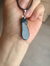 Load image into Gallery viewer, 100% natural type A icy black blessed melon Jadeite Jade pendant BK102
