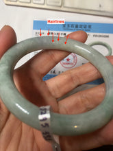 Load image into Gallery viewer, 59.8mm Certified Type A 100% Natural white/purple/green round cut jadeite Jade bangle PE123-0295