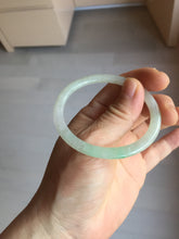 Load image into Gallery viewer, 50mm certified 100% natural Type A icy watery sunny green/purple/gary oval jadeite jade bangle PA158-2886