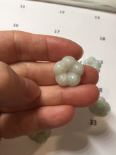 Load image into Gallery viewer, Type A 100% Natural light green/white/purple jadeite Jade Hawaiian flower Pendant AA66