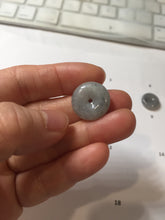Load image into Gallery viewer, 15-18.4mm 100% natural black white jadeite jade(Wuji, 乌鸡) Safety Guardian Button donuts pendant PA250