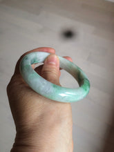Load image into Gallery viewer, 56.4mm certificated Type A 100% Natural sunny green/white/purple Jadeite Jade bangle AY48-4133