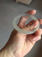 Load image into Gallery viewer, 50.8mm Certified 100% Natural icy white gray with flying snow nephrite jade bangle HN46-9154